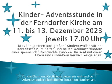 Kinderadventsandachten 11. bis 13.12.2023